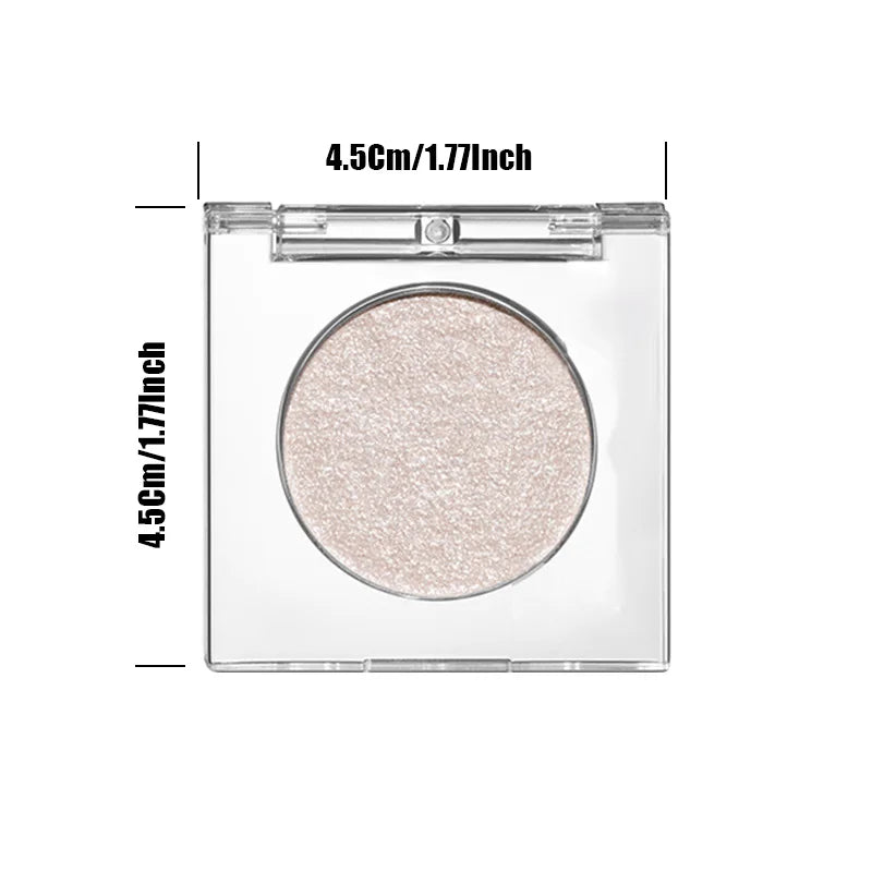Glitter Eyeshadow, Single Highlighter, Shimmering Powder, Long Lasting Metallic Shimmer, Eyelid and Cheekbone Makeup HIP