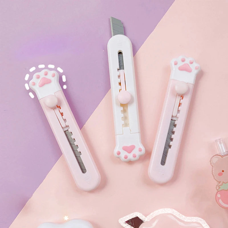 Kawaii Cat Claw Utility Knife – Mini Portable Paper Cutter Mini Utility Knife HIP
