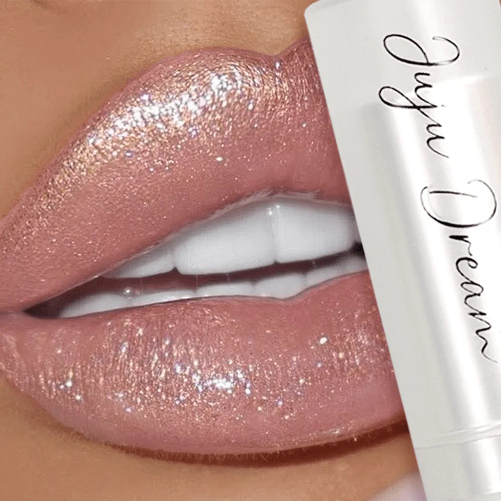 JUJU Dream Shimmer Metallic Lipstick – Dark Red Glitter Gloss Shimmer Metallic Lipstick HIP