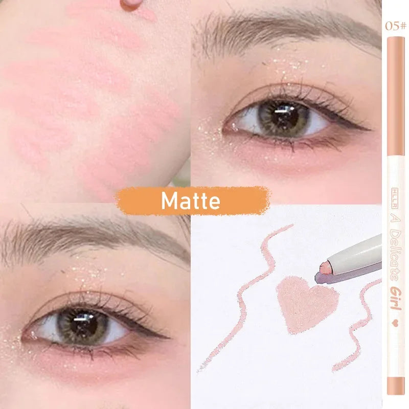Champagne Gold Lying Silkworm Shadow Pen Natural Matte Pearlescent Water Proof Lasting Glitter Eyeliner Eye Makeup Beauty Tools HIP 05