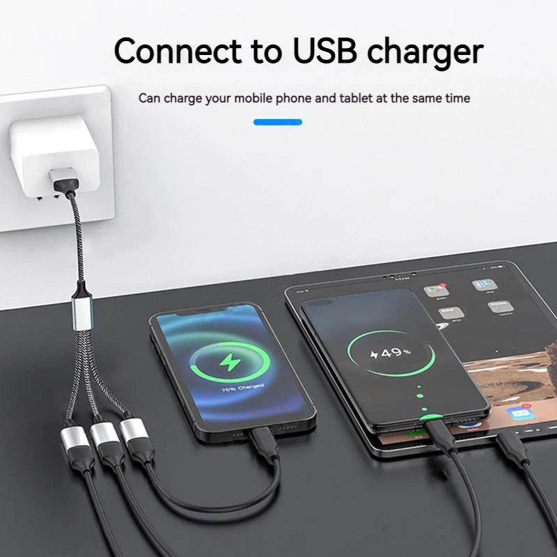 4-in-1 USB 2.0 Hub Splitter Cable – 1 Male to 4 Female USB Hub Splitter HIP