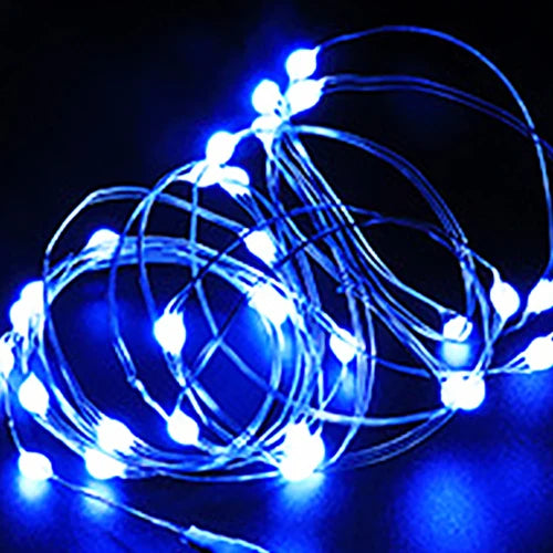 LED Copper Wire Fairy String Lights 1M–5M | Holiday & Wedding LED Fairy String Lights HIP Blue 5M