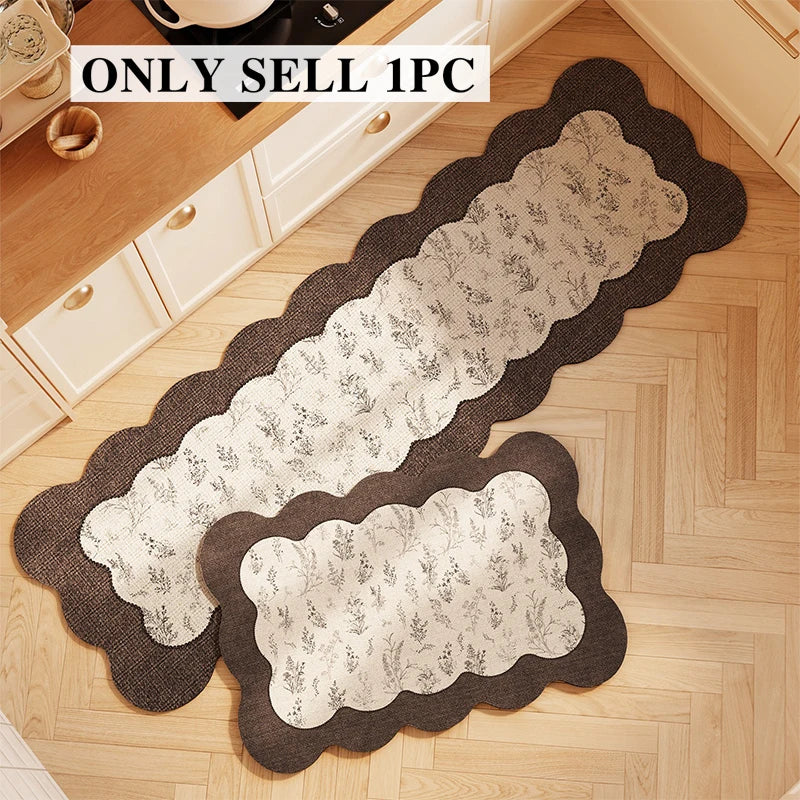 PVC Leather Kitchen Floor Mat – Waterproof Non-Slip Long Rug Kitchen Floor Mat HIP GU6855-P 1pc 40x120cm
