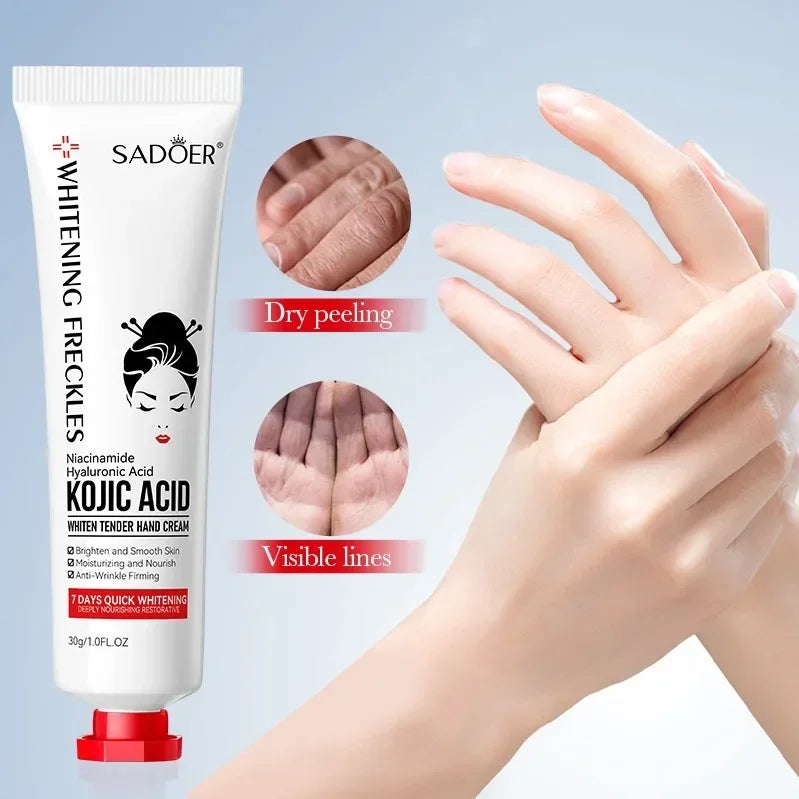 Kojic Acid Hand Cream – Brightening & Moisturizing | 30g Brightening Hand Cream HIP