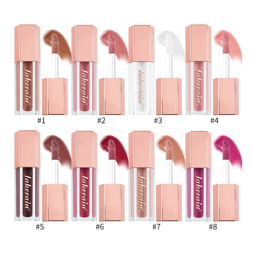8 Shades Lip Cosmetics Heat Color Drip Lip Cream Liquid Lipstick Moisturizing Plumper Long Lasting Lip Gloss HIP