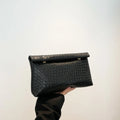 Women's Stone Pattern Clutch Bag – Elegant Buckle Evening Purse Women's Clutch Bag HIP Black