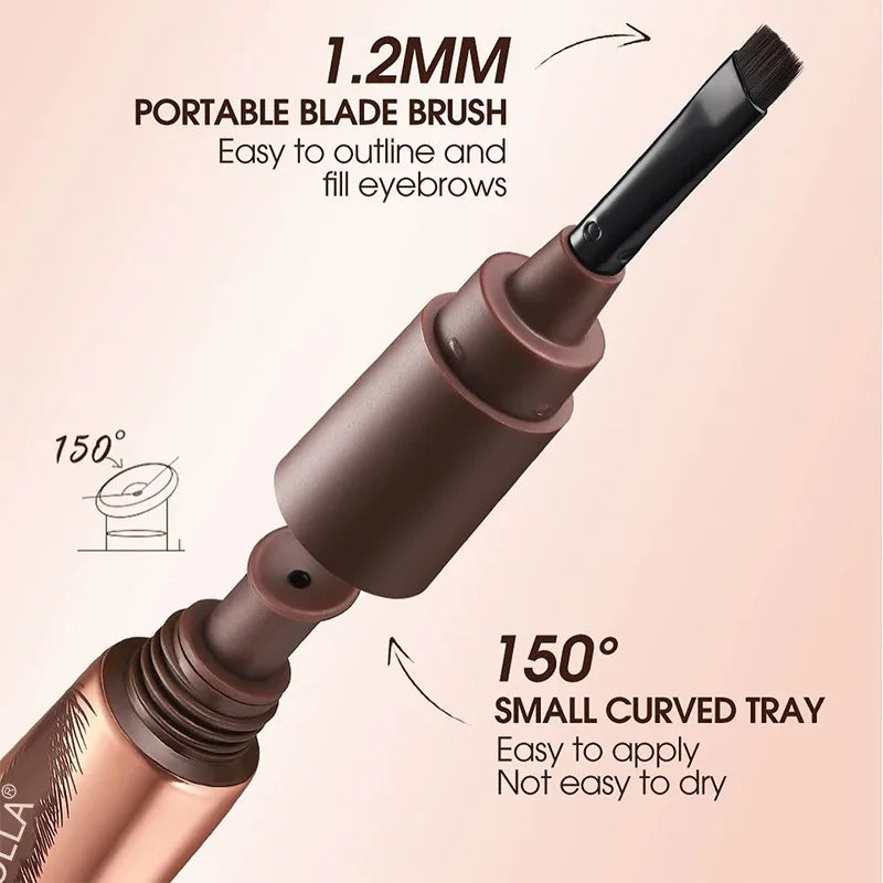 2 In 1 Last Up To 5 Day Tear-off Eyebrow Dyeing Cream With Brush-Waterproof Film-form Natural Wild Eyebrow Makeup Semi-permanent HIP