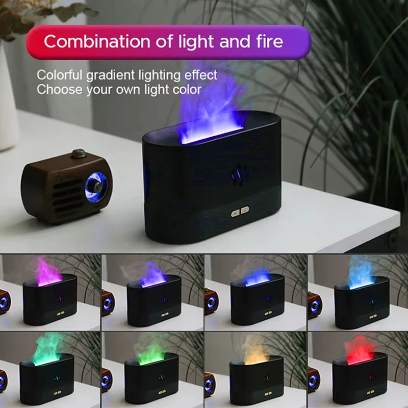 Aroma Flame Diffuser 180ml Ultrasonic Cool Mist Humidifier Aroma Flame Diffuser HIP