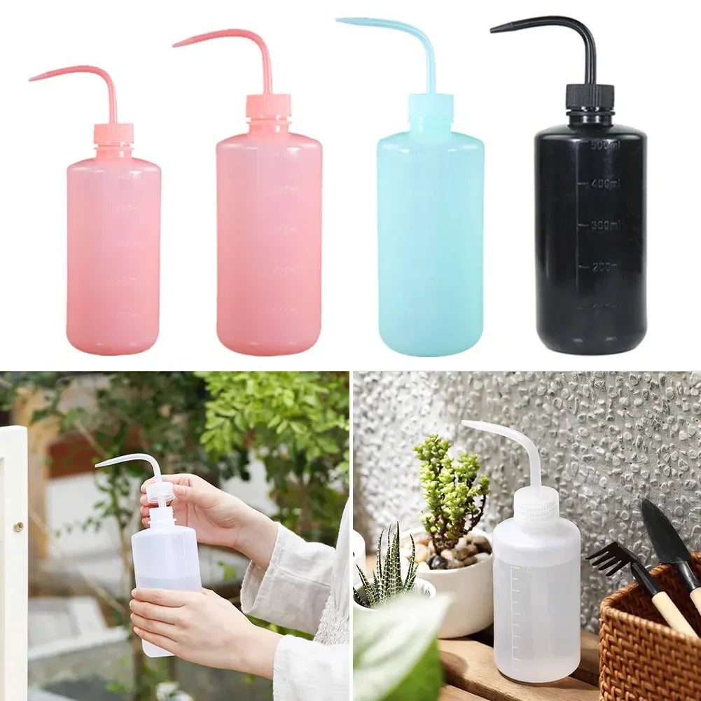 150-500ml Watering Can Succulent Watering Bottle Flower Squeeze Bottle with Scale Label Plastic Bend Mouth Safety Wash Bottle HIP