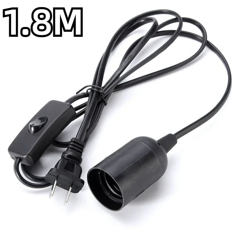 E27 Pendant Lamp Holder 1.8m Cord with EU Plug & Switch Pendant Lamp Socket HIP