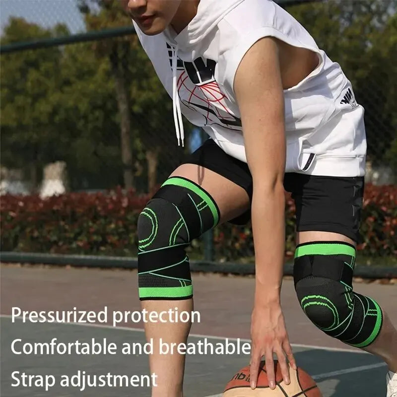 Adjustable Nylon Sports Knee Brace – Patella Stabilizer Knee Brace Support HIP