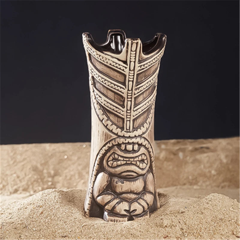 420ml Ceramic Tiki Mug – Creative Porcelain Beer & Wine Cup Ceramic Tiki Mug HIP