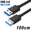 USB 3.0 Male to Male Extension Cable – Fast Data Cord USB Extension Cable HIP BLACK 100CM