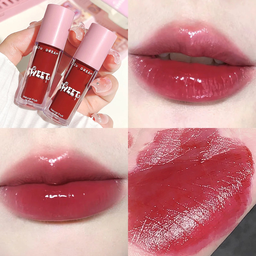 JUJU Dream Glossy Mirror Lip Gloss – Nude, Moisturizing, Waterproof Lip Gloss HIP 02