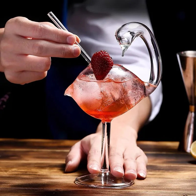 Swan Shaped Cocktail Glass 180ml – Novelty Bar Party Cup Novelty Cocktail Glass HIP