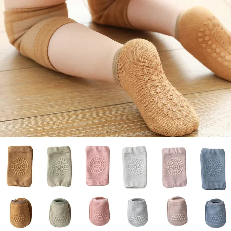 Baby Knee Pad Socks Set – Anti-Slip Crawling Protection Baby Knee Pad Socks HIP