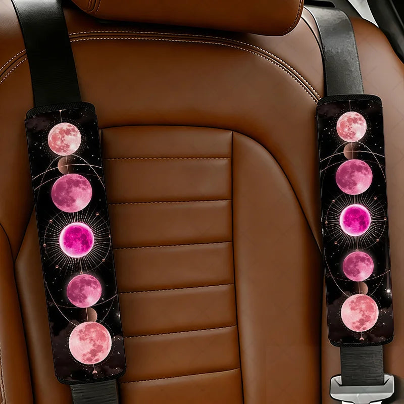 2-Pack Pink Moon & Star Car Seat Belt Covers | Celestial Seat Belt Cover HIP black Other
