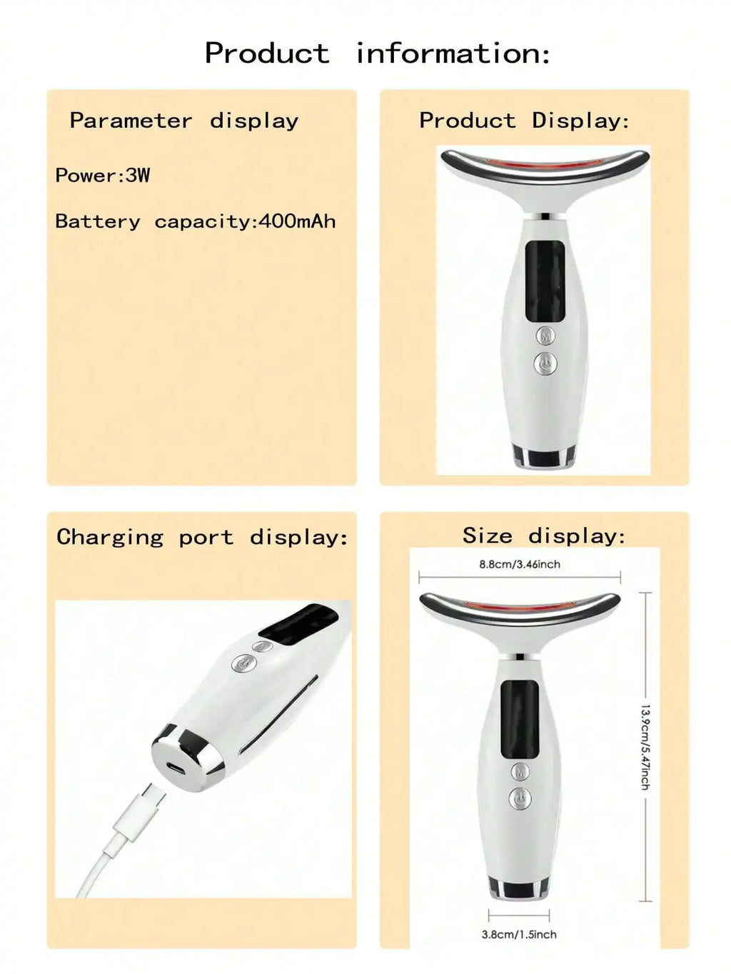High-Frequency Portable Facial Massager – Skin Tightening Facial Massager Device HIP