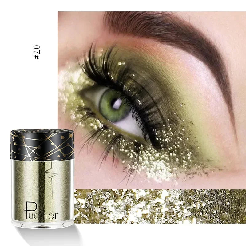 New Glitter Eye Shadow Professional Makeup Monochrome Shining Eyeshadow Sequins Universal Party Cosmetic HIP 07