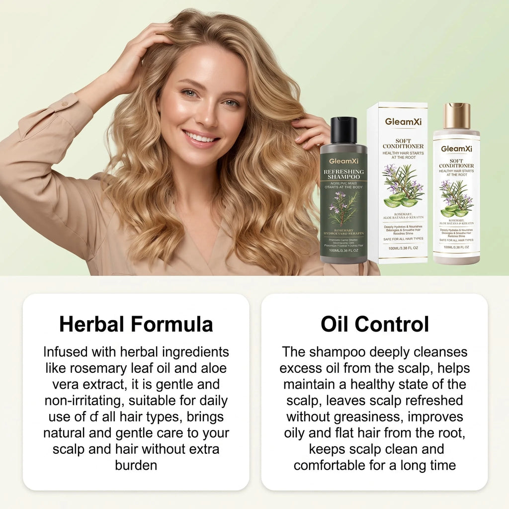 Rosemary Shampoo & Conditioner Set – Keratin & Hydrating Shampoo Conditioner Set HIP