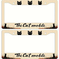 2-Pack Black Cat License Plate Frames – Funny Cat Lover Gift License Plate Frame HIP black