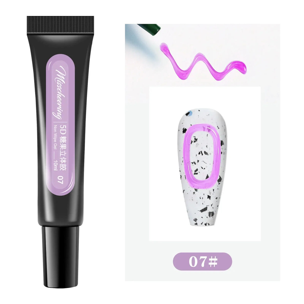 3D Pudding Gel 12ml Tube Emboss Korean Style Nail Design Painting Full Coverage Super Texture Gel Pigmented Paint Liner Gel HIP 07 10ml