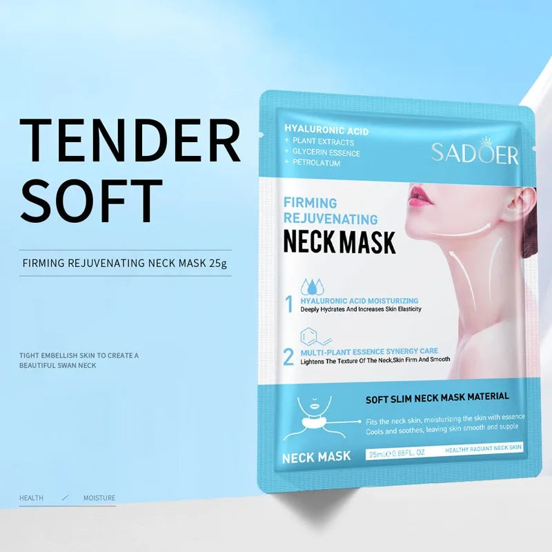 Goat Milk Hyaluronic Acid Collagen Neck Mask – 5 Pack Neck Sheet Mask HIP