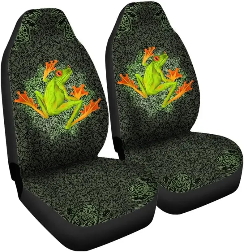 Tree Frog Car Seat Covers Set of 2 – Universal Front Fit Car Seat Covers HIP 5