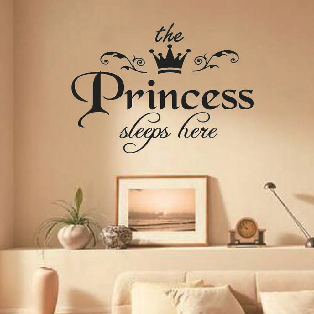 Princess Sleeps Here Wall Sticker – Girls Room Vinyl Decal Vinyl Wall Sticker HIP