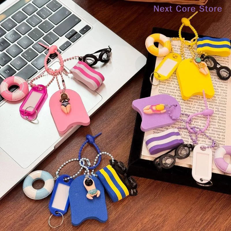 Swim Ring Resin Keychain – Cute Bag Charm & Pendant Novelty Keychain Charm HIP