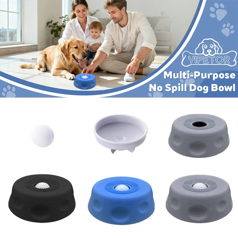 Slow Feeder Dog Lick Bowl – Anti-Slip Silicone & Rolling Ball Dog Slow Feeder Bowl HIP