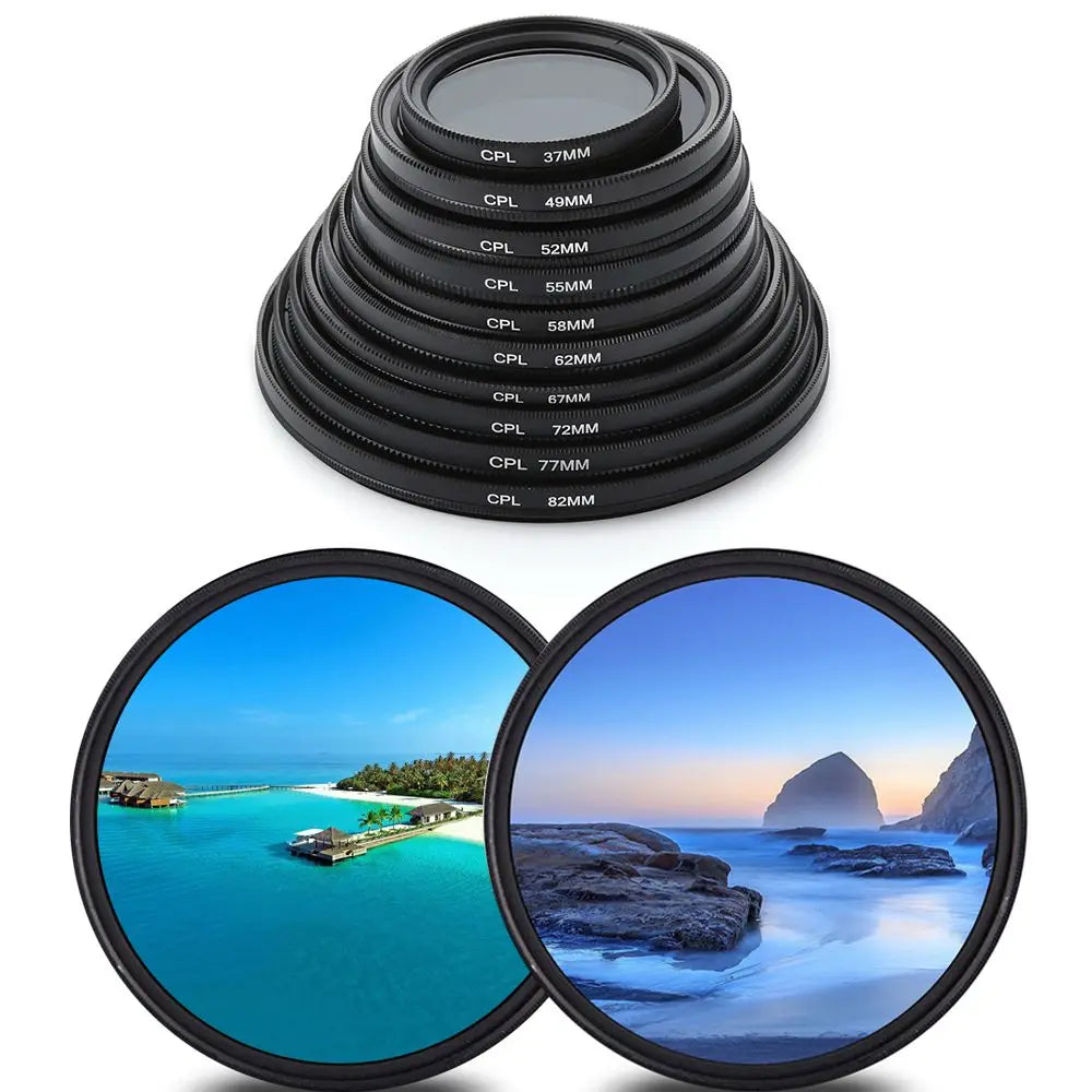 CPL Polarizing Lens Filter 37–82mm | Canon Nikon Sony DSLR Camera Lens Filter HIP -58MM-