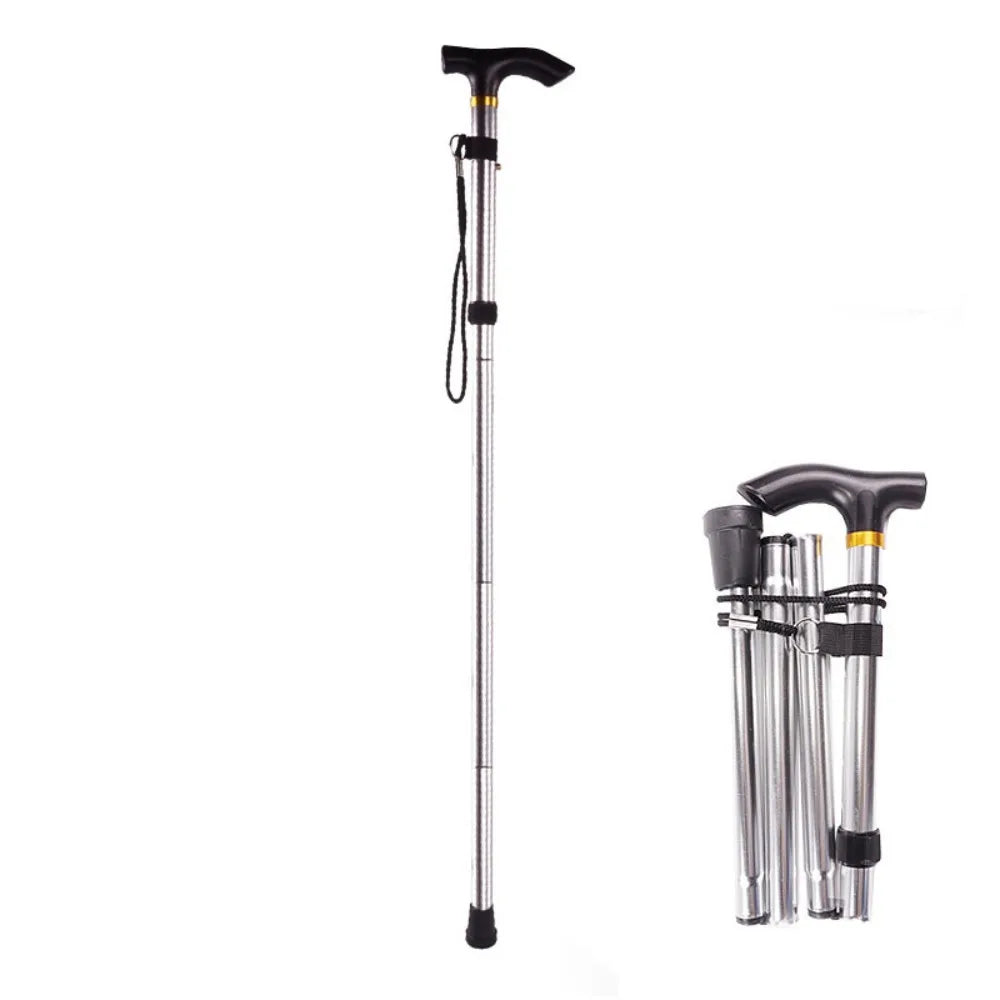 5-Section Telescopic Trekking Pole – Adjustable Walking Cane Trekking Pole HIP Silver