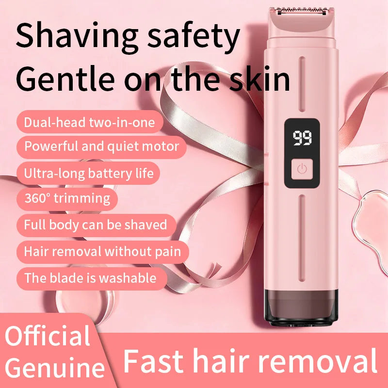 2-in-1 Electric Women's Shaver & Epilator – Legs & Bikini Electric Lady Shaver HIP Pink