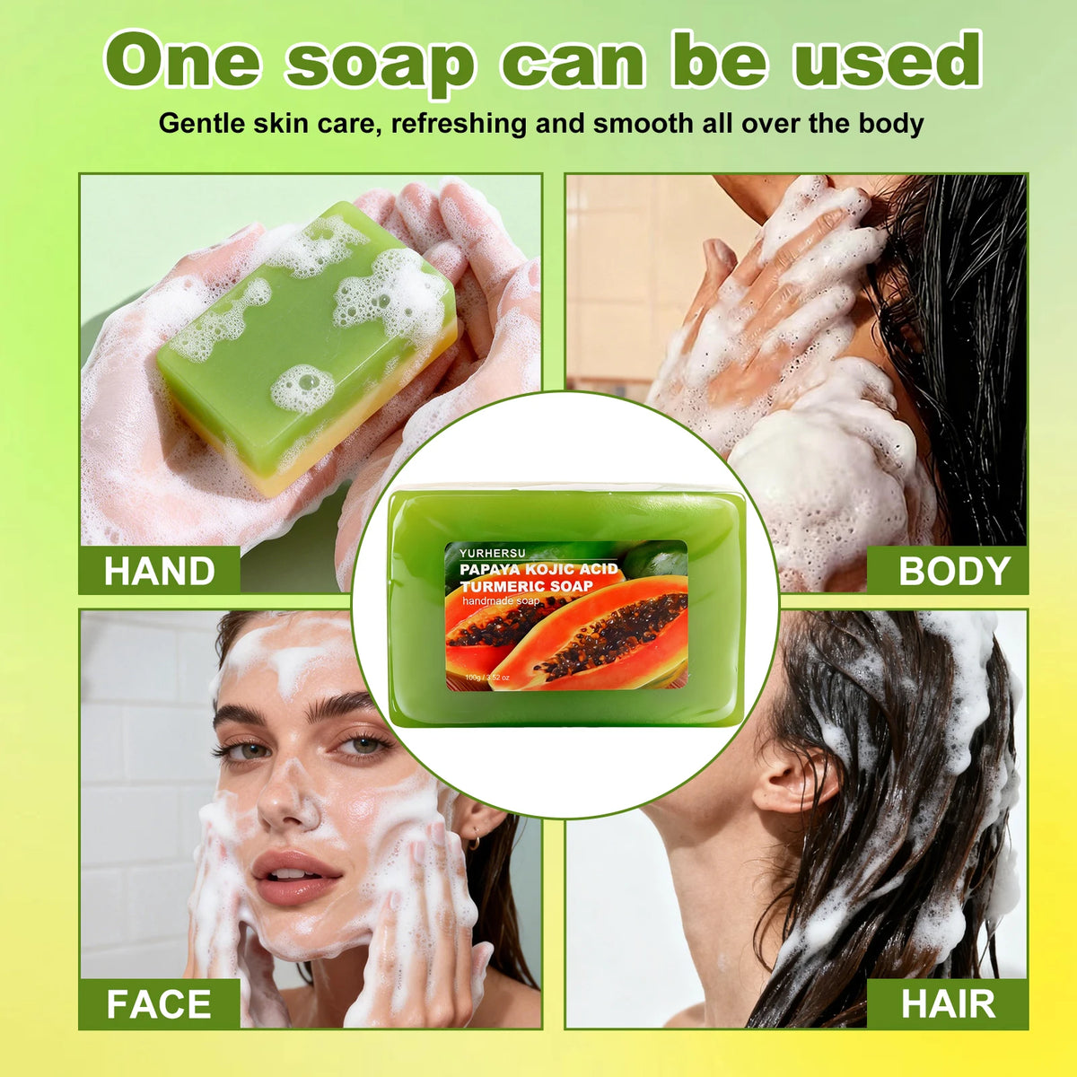 Papaya Essential Oil Handmade Soap – Brighten & Hydrate Handmade Soap Bar HIP