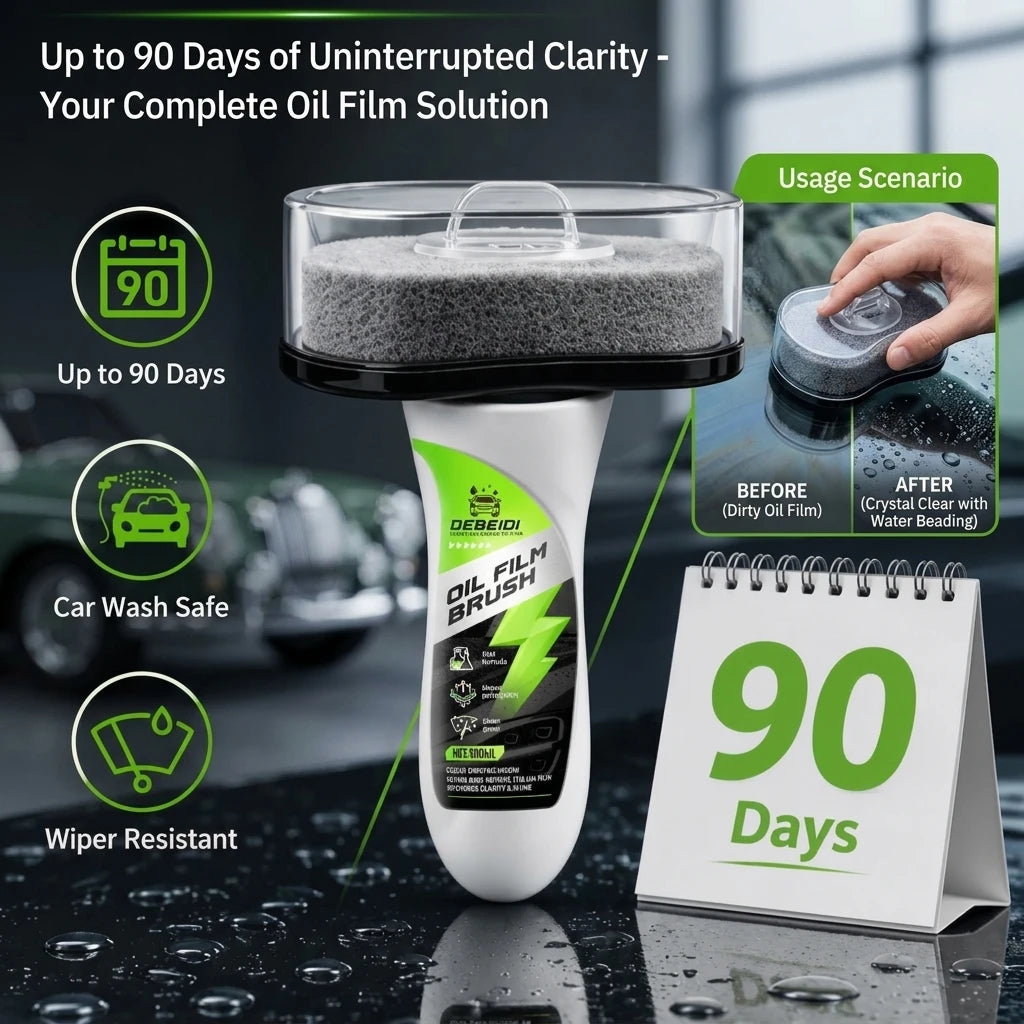 Car Glass Oil Film Cleaning Brush Agent Powerful Windshield Cleaner Rain Fog Proof Glass Sponge Water Spots Auto Removal Oil HIP