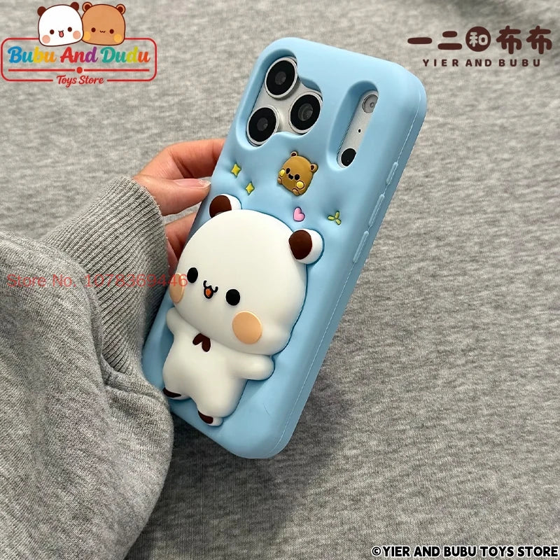 Bubu & Dudu 3D Panda Cartoon Silicone iPhone Case Cartoon Phone Case HIP