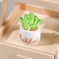 1/12 Doll House Miniature Flower Fairy Garden Ornament Mini Green Plant Flowers Pot Home Simulation Tree Potted DollHouse Decor HIP D