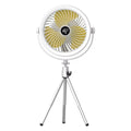Rechargeable Portable Camping Fan with LED Light | 3 Speeds Portable Camping Fan HIP WHITE