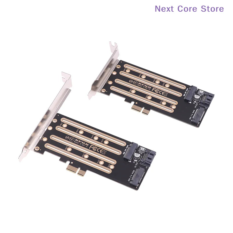 NVMe M.2 to PCIe X4 & SATA Dual-Purpose Adapter with Bracket SSD Adapter Card HIP