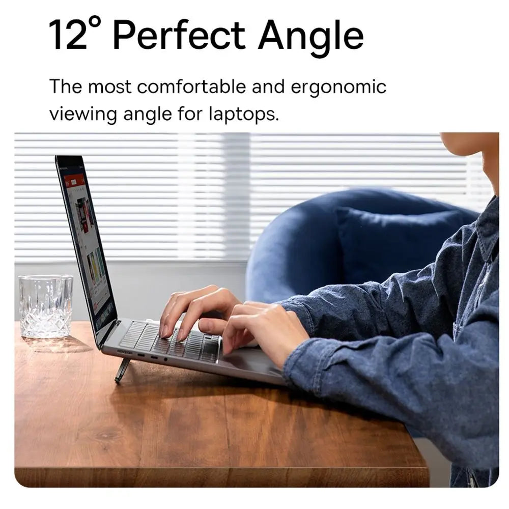 Foldable Aluminum Laptop Stand Pair – Portable Invisible Riser Laptop Stand HIP