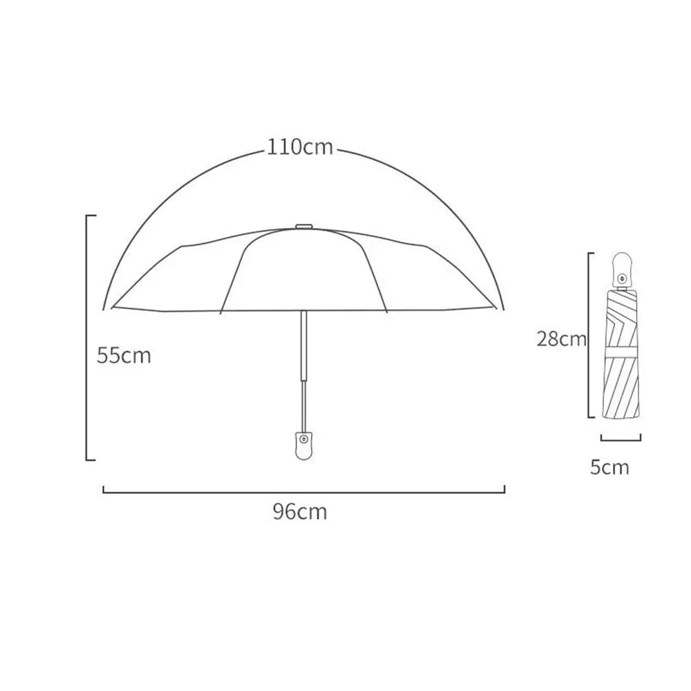 Polka Dot Auto Folding Umbrella – UV Protection & Compact Folding Umbrella HIP