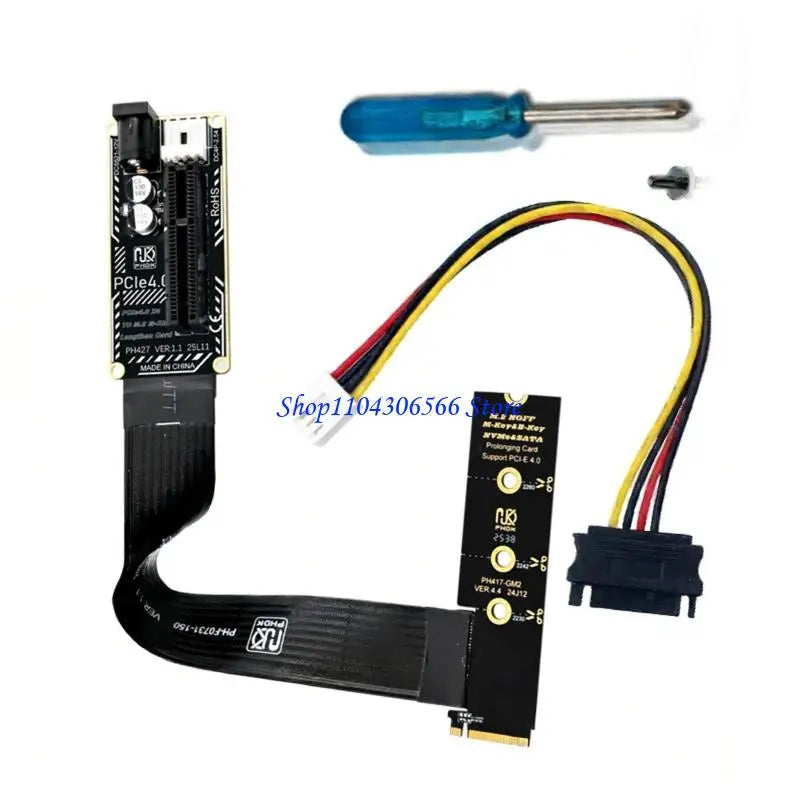 PCIe 4.0 to M.2 NVMe Flexible Extension Cable | 2230–2280 NVMe Extension Cable HIP