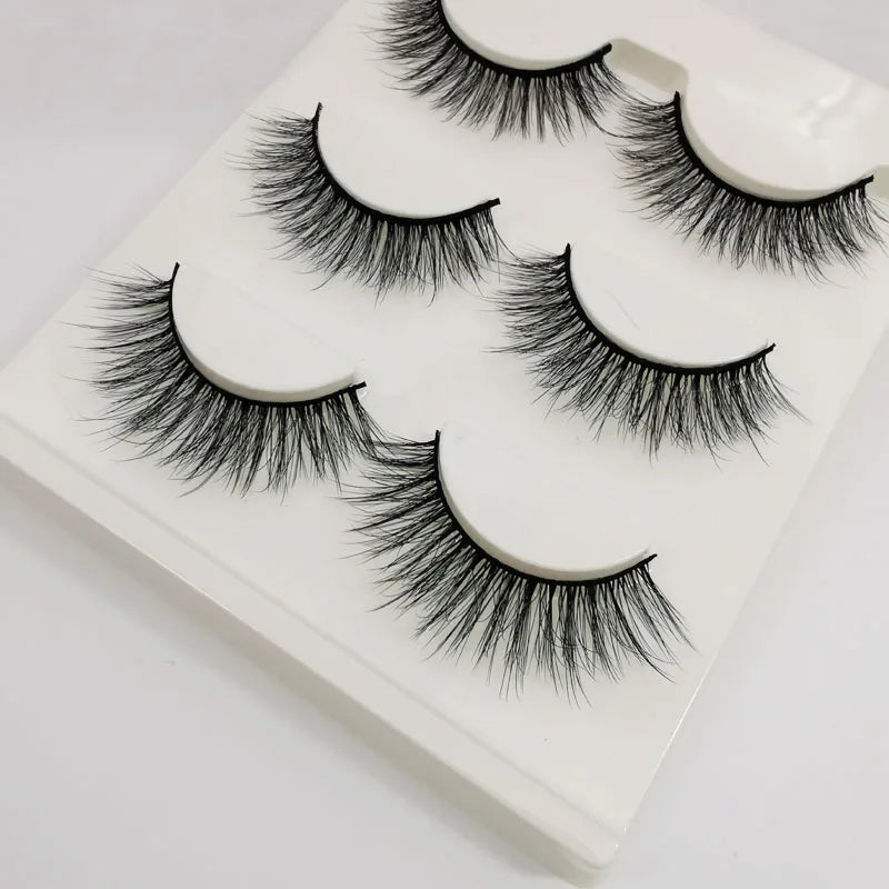 YSDO 3D Fluffy Mink False Eyelashes – Natural Wispy Strip Lashes