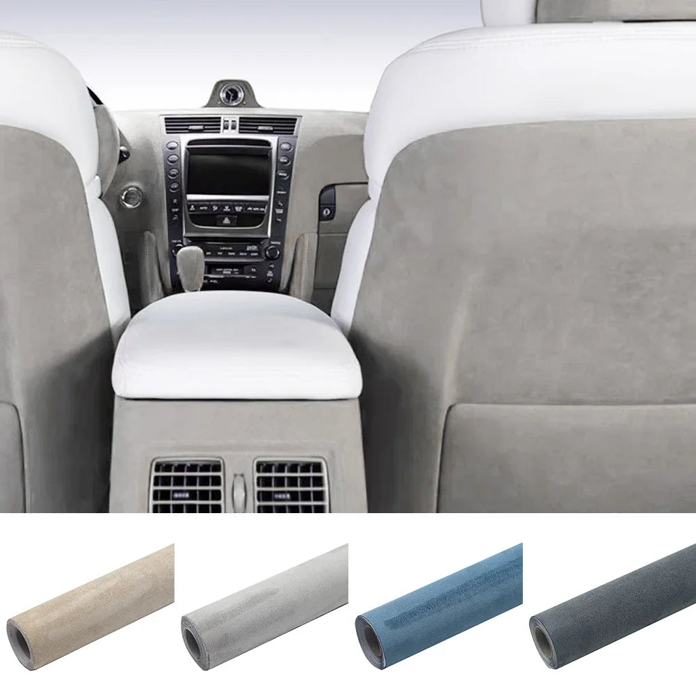 30/150cm Suede Self Adhesive Leather Repairs for Car Interior Fabric Velvet DIY Sticker Leathercraft Furniture Sofa Renovation HIP