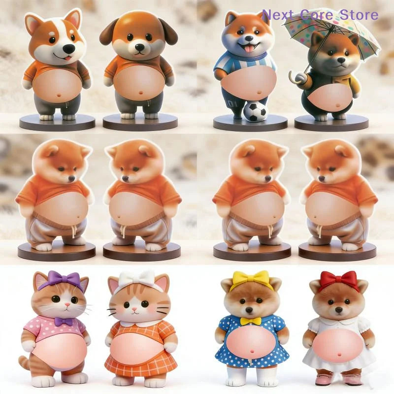 Kawaii 3D Cat & Dog Silicone Belly Stickers | DIY Phone & Car 3D Silicone Stickers HIP