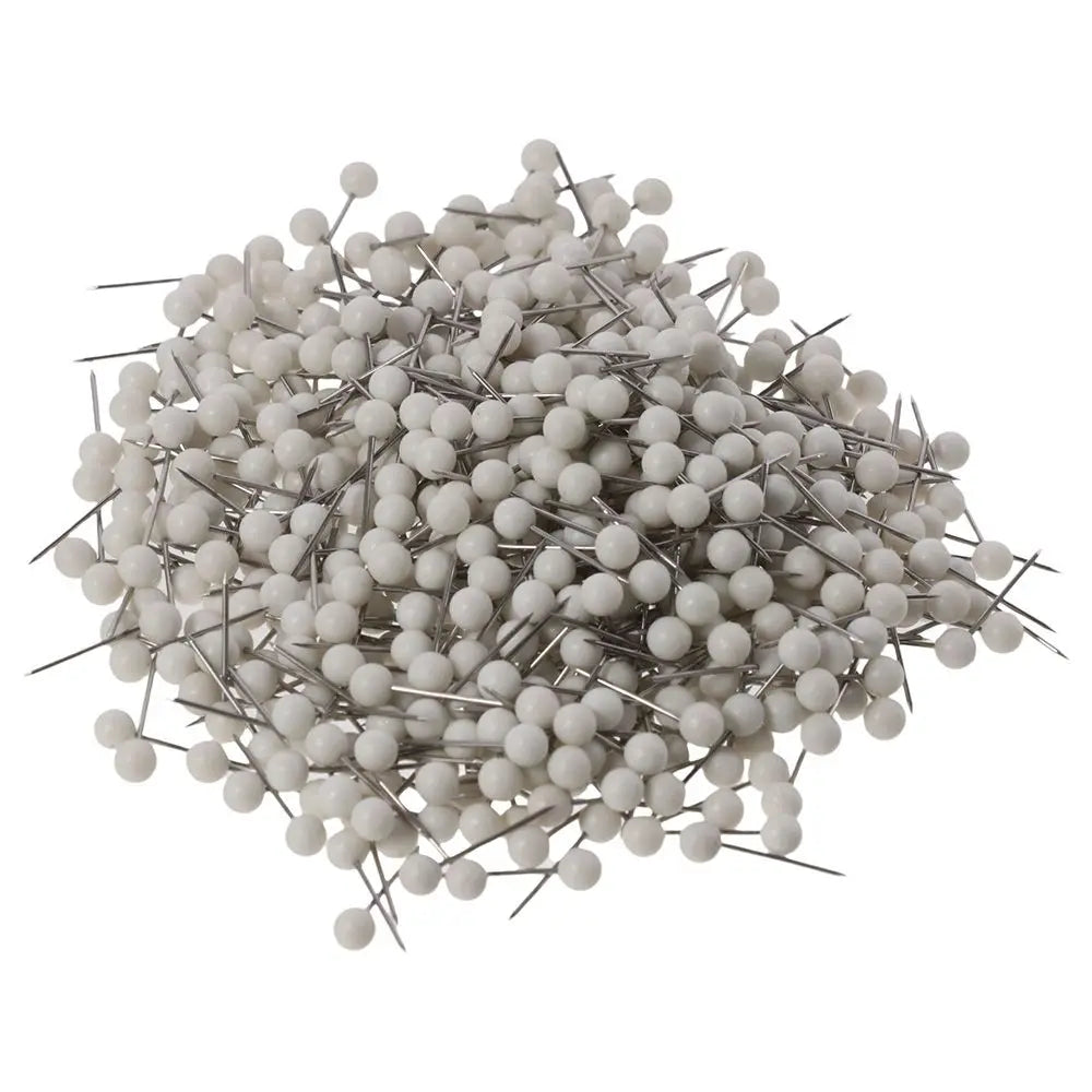 500-Pack White Round Head Push Pins – 1/8" Thumb Tacks Push Pins HIP