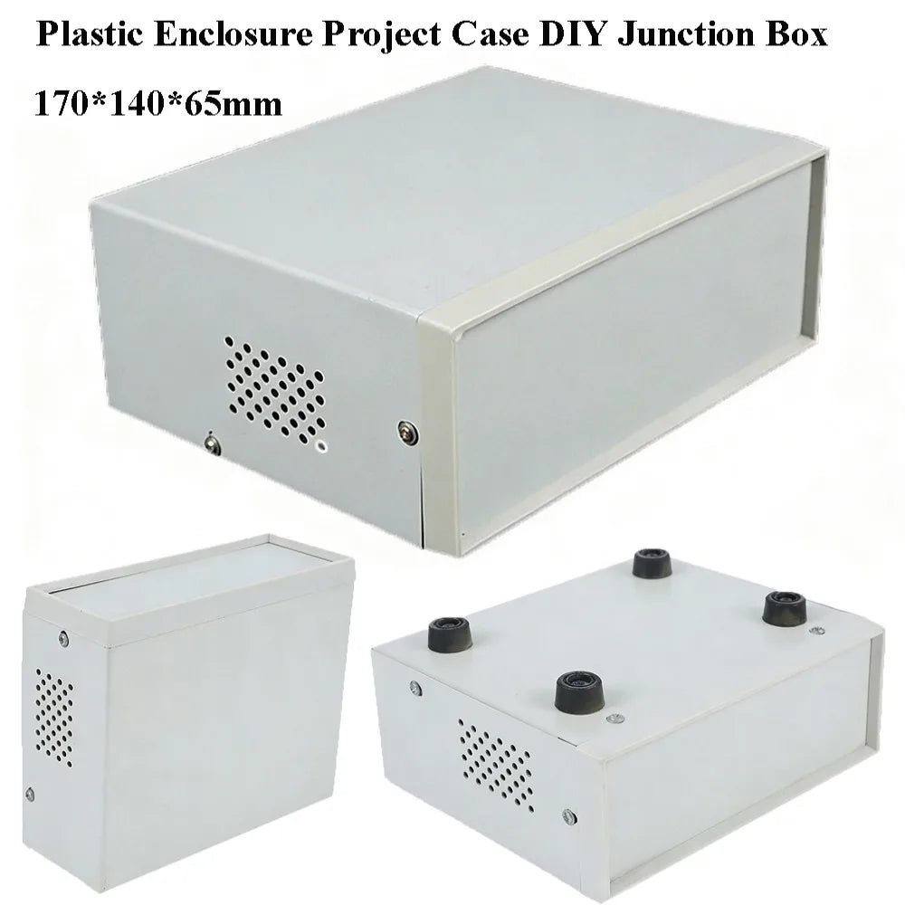 170x140x65mm DIY Junction Box – Grey Plastic & Iron Enclosure Junction Box Enclosure HIP