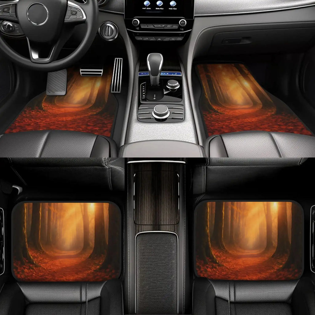 4-Piece Universal Car Floor Mats – Anti-Slip Autumn Forest Car Floor Mats HIP