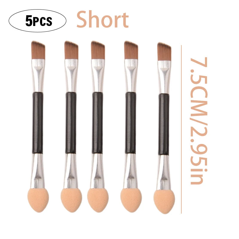 Professional Eyebrow Brush Eyeliner Angled Flat Head Blade Eye Liner Brow Contour Makeup Brushes Double-head Makeup Tool 1~10PC HIP Short-5Pc